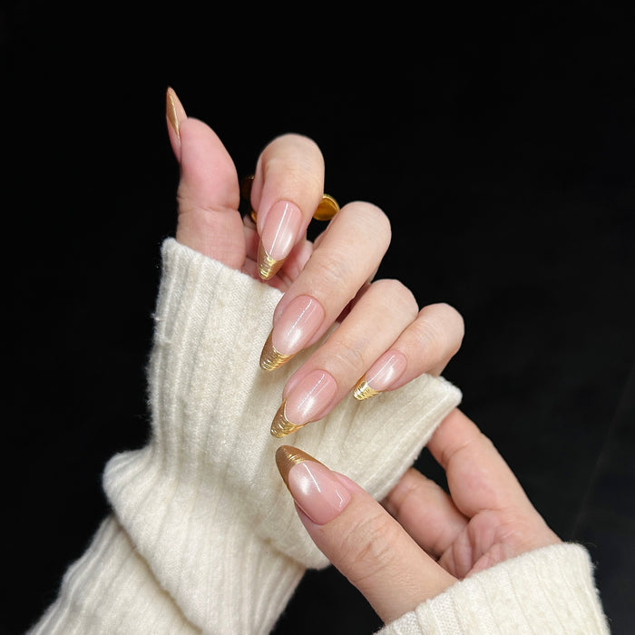 Chic French — hand-painted press-on nails