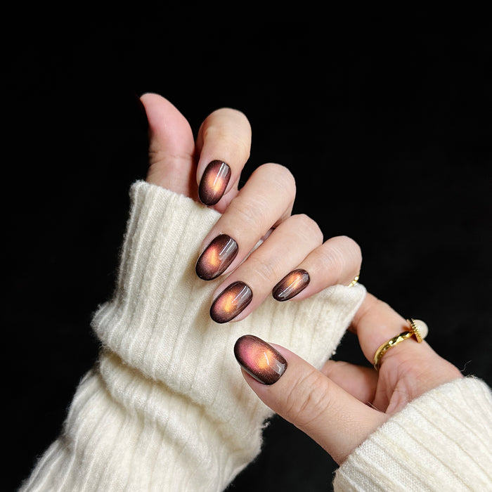 Astral Spark — hand-painted press-on nails