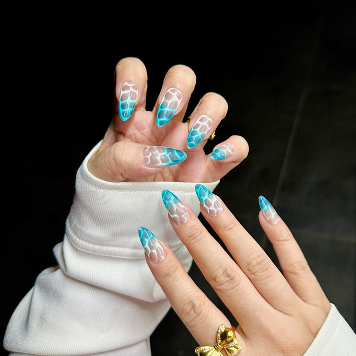 Bali Vacation — hand-painted press-on nails