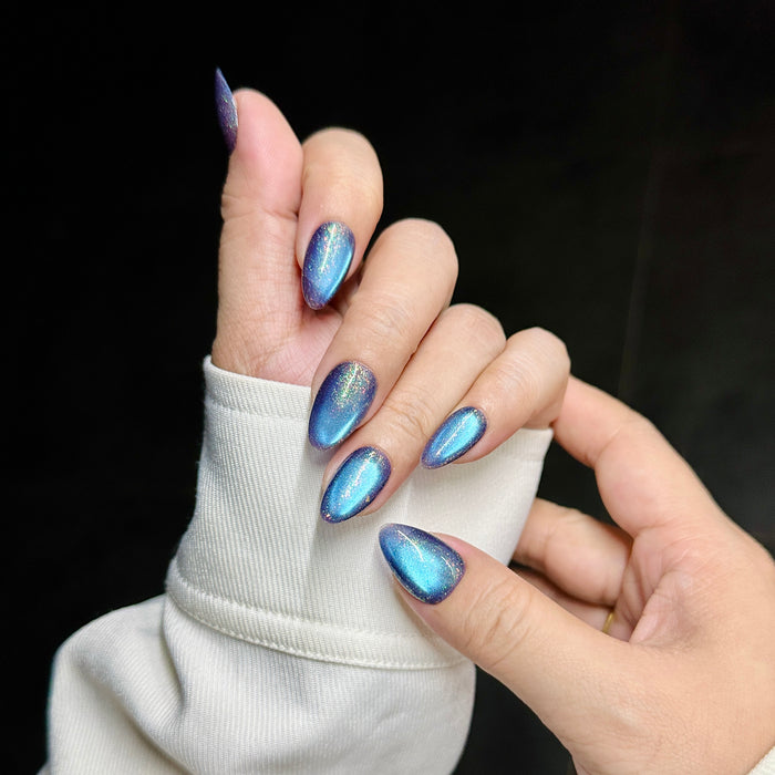 Nocturne — hand-painted press-on nails