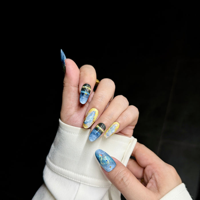 Astra — hand-painted press-on nails