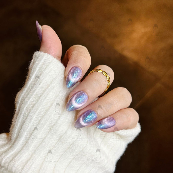 Amethyst — hand-painted press-on nails