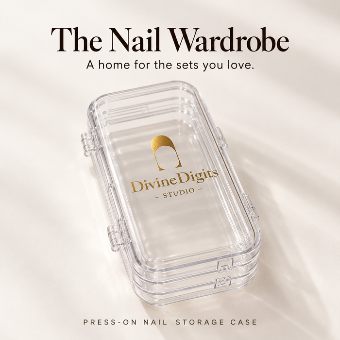 The Nail Wardrobe | Press-On Nail Storage Case — hand-painted press-on nails
