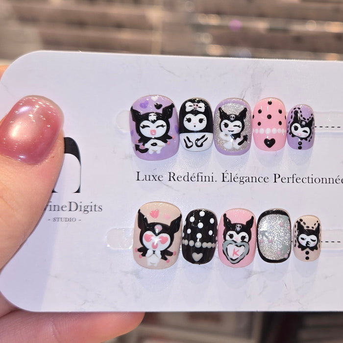 Pretty Rebel Diary — hand-painted press-on nails